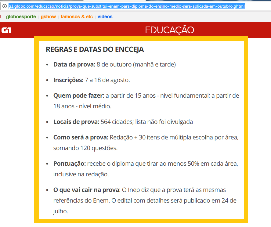 Nota do Enem 2017 é divulgada, Educação